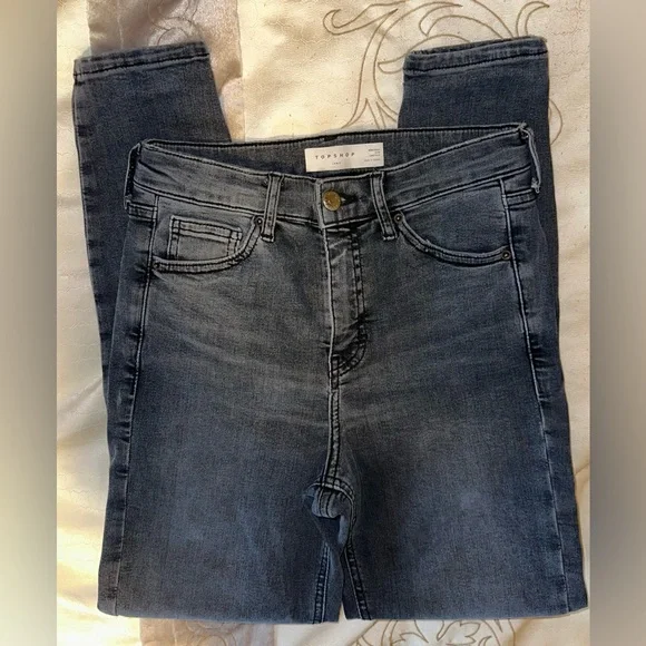 NWOT Topshop Jamie Skinny High Rise Jeans in Grey W26 L30 - Picture 6 of 10